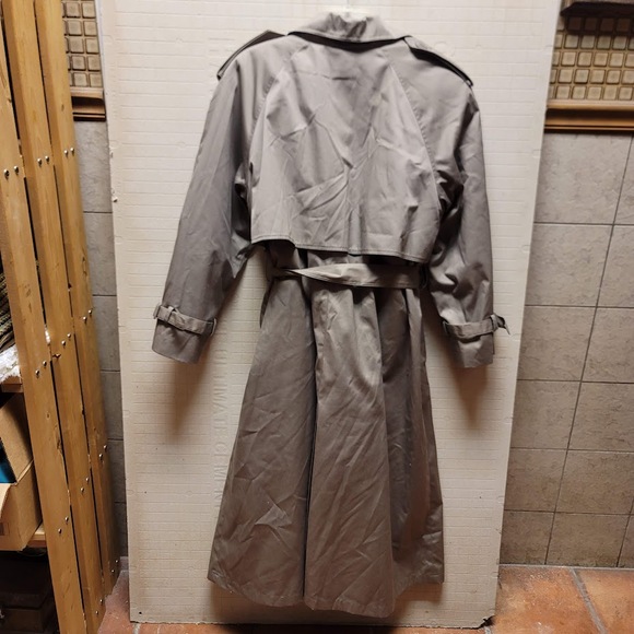 Saxton Hall Size 16.5 Women's Classic Trench Coat Belted Thermolite Plus Tan - Picture 3 of 9